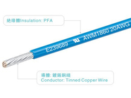 PFA wires UL758 AWM1860 26AWG 150V/200C blue for heater home appliance light industrial power