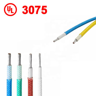 UL3075 10AWG Endüstriyel ısıtıcılar için 600V değerli voltaj ve 200C değerli sıcaklık ile silikon cam lif örgü tel